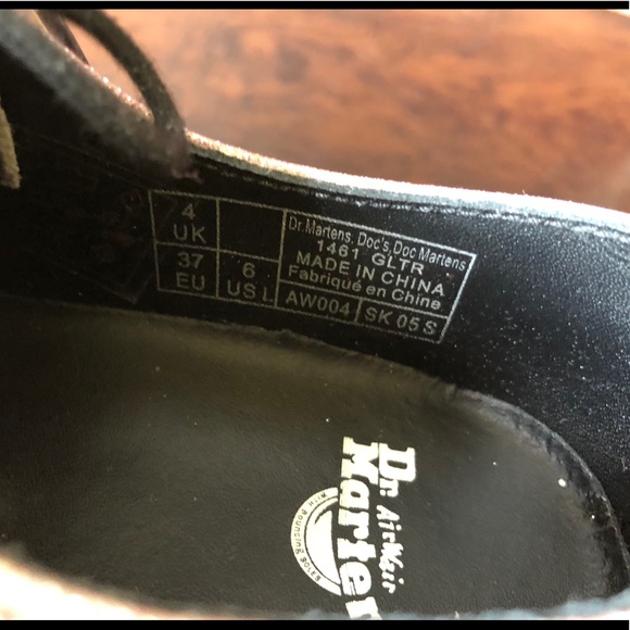 Host Pick Iridescent Sparkly Dr. Martens Oxfords 6 - Picture 7 of 8